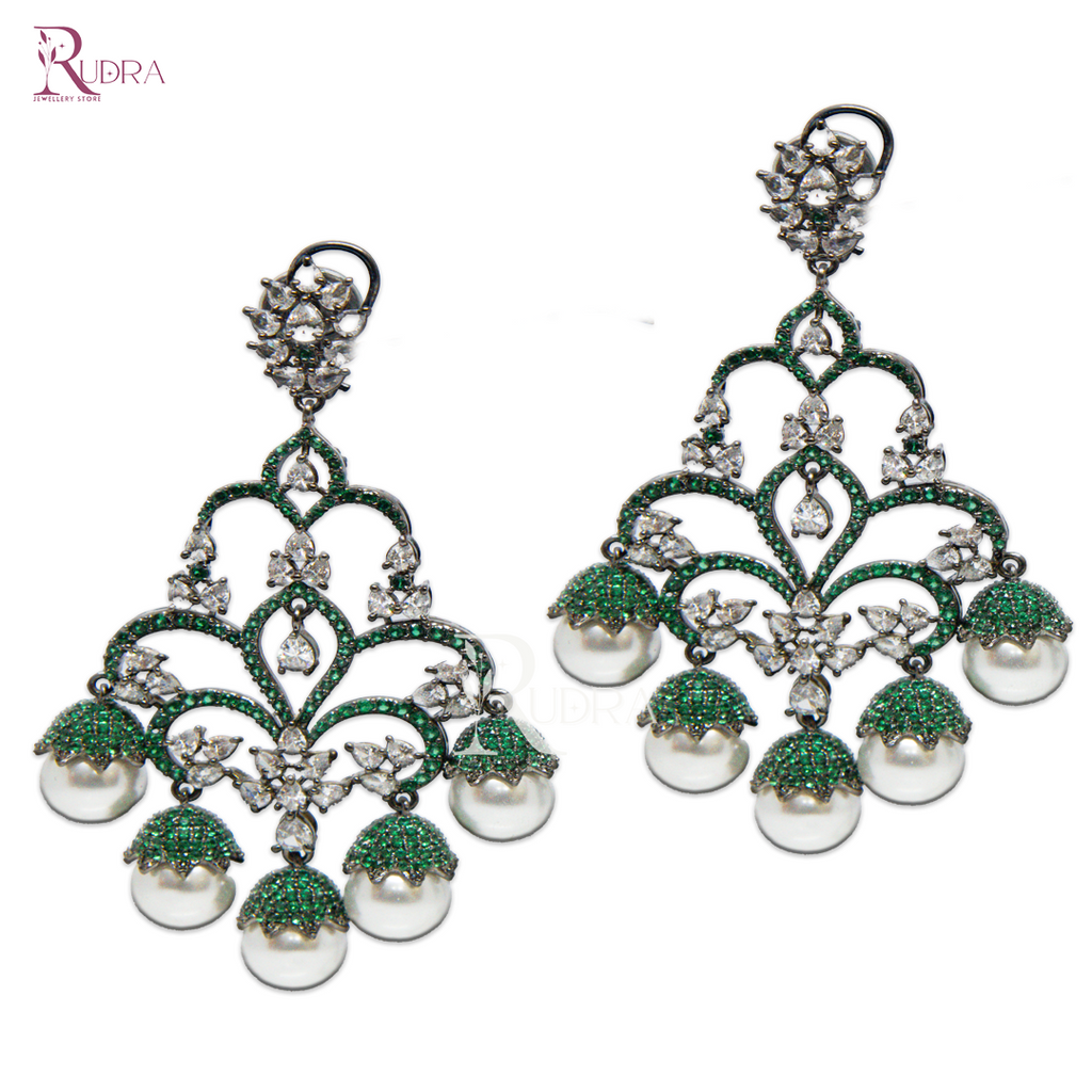 Psychedelic Pearl Cascade Earrings