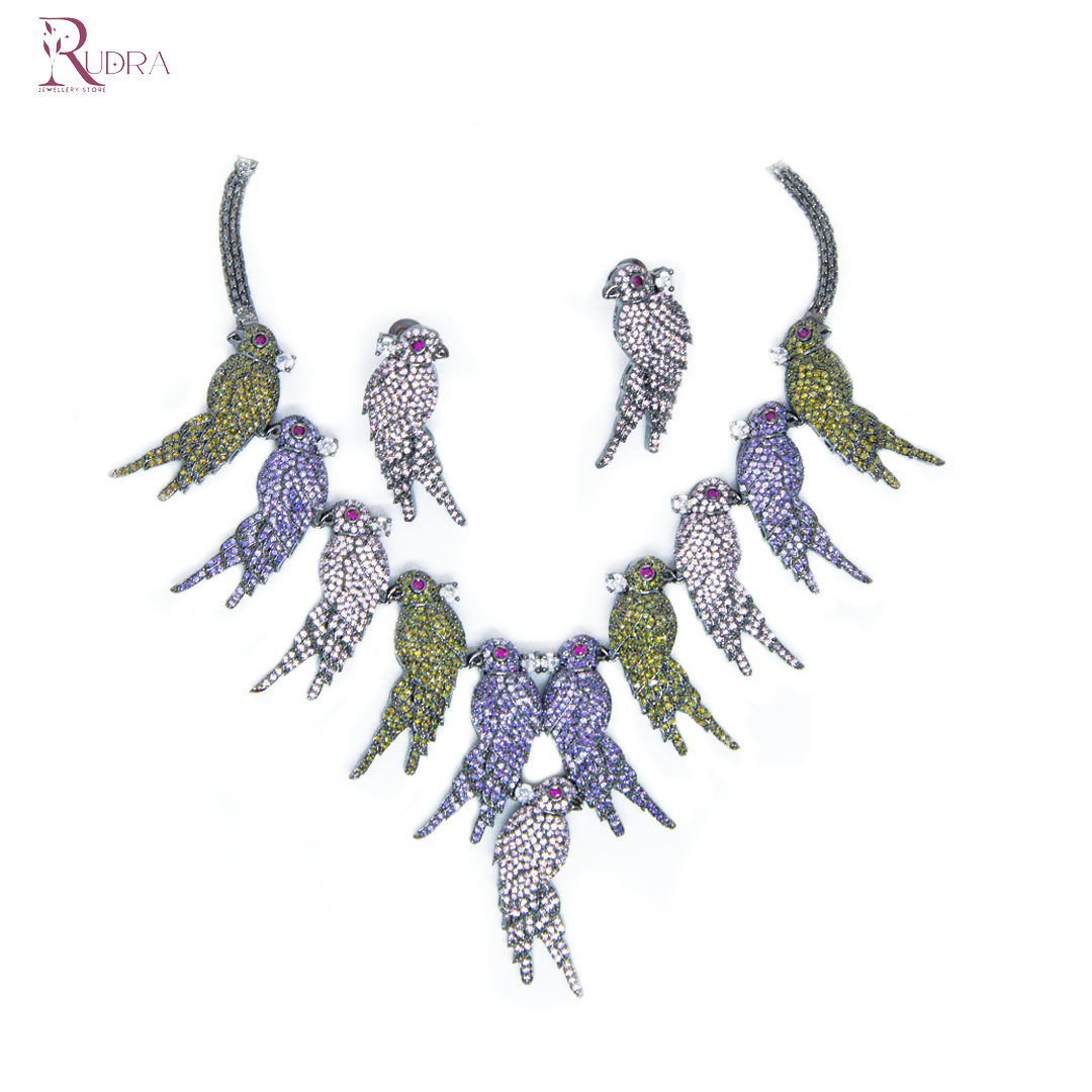 Mystic Parrot Symphony Necklace Set