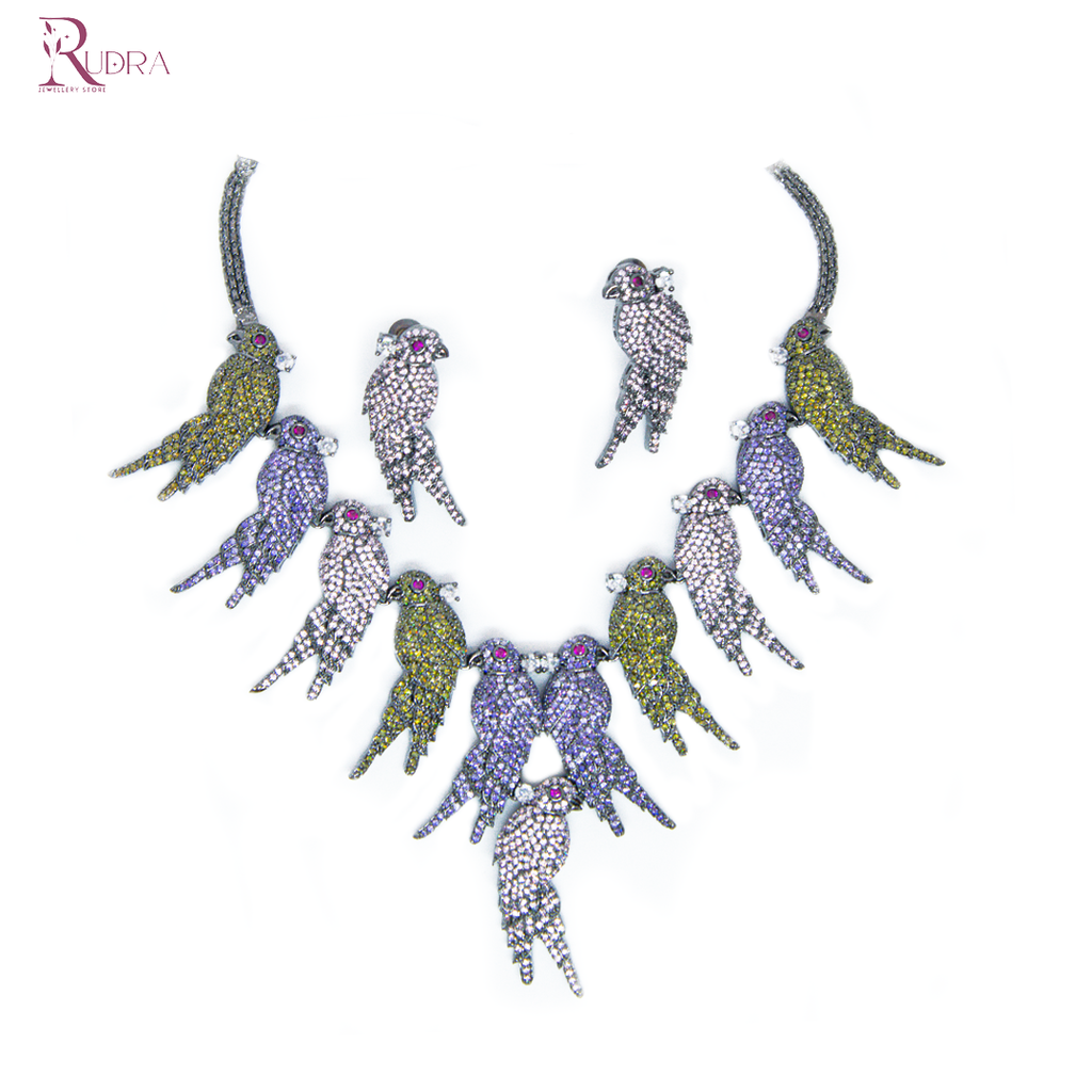Mystic Parrot Symphony Necklace Set