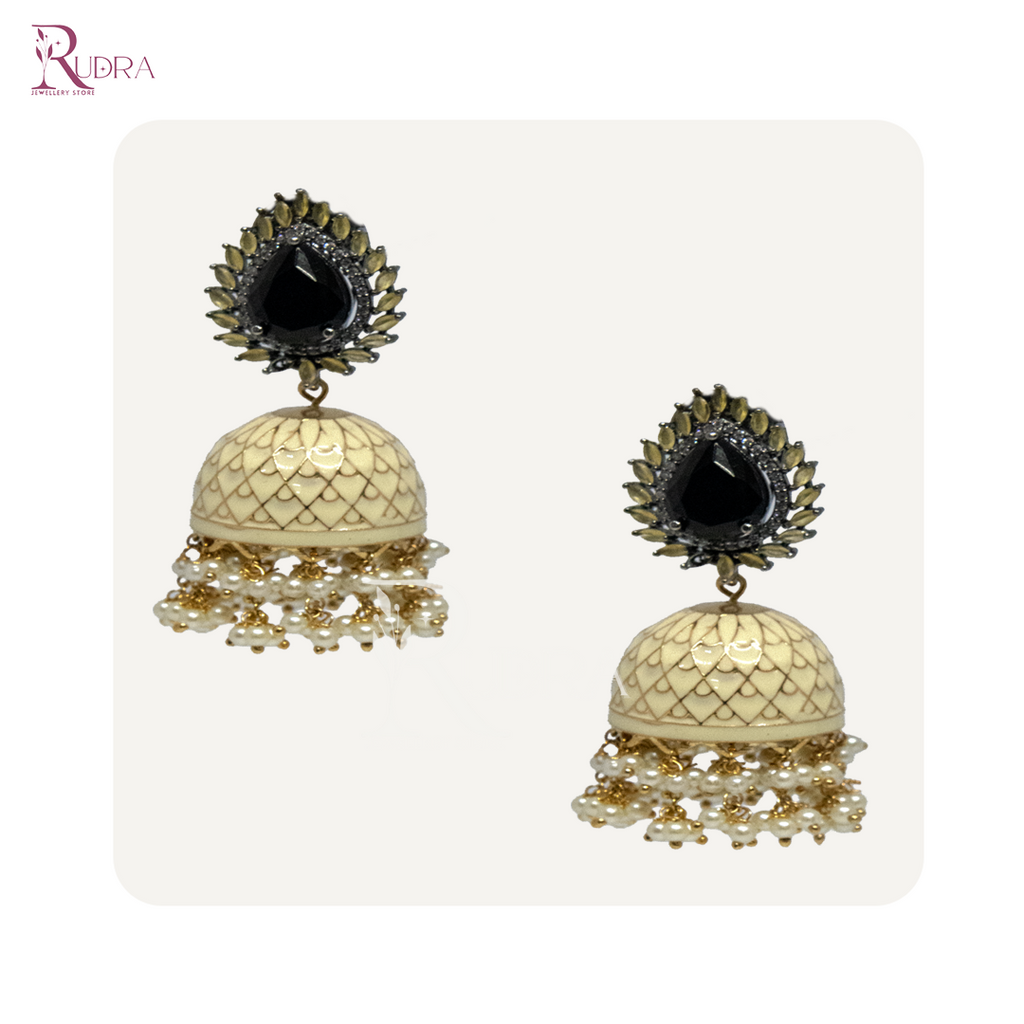 Regal Pearl Drop Jhumkas