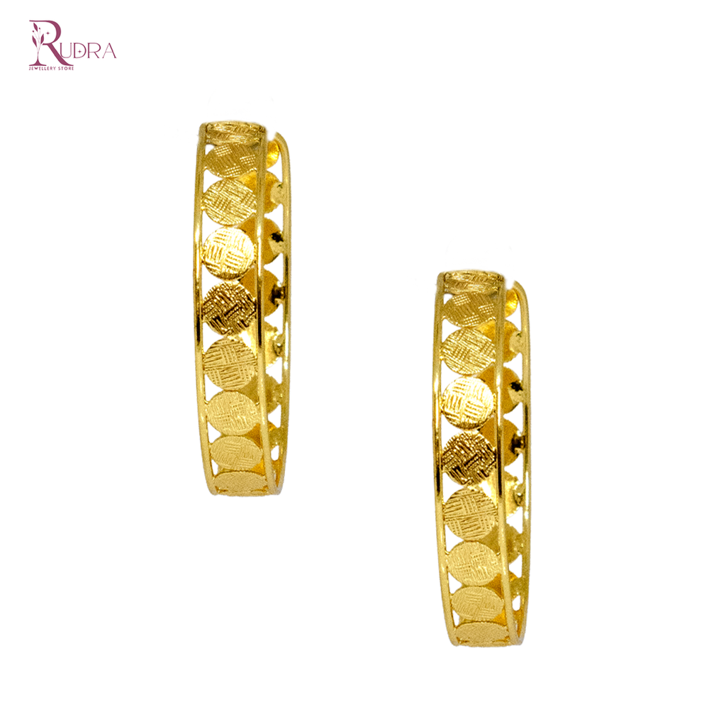 Filigree Gold Hoop Earrings