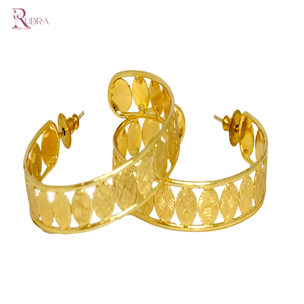 Filigree Gold Hoop Earrings