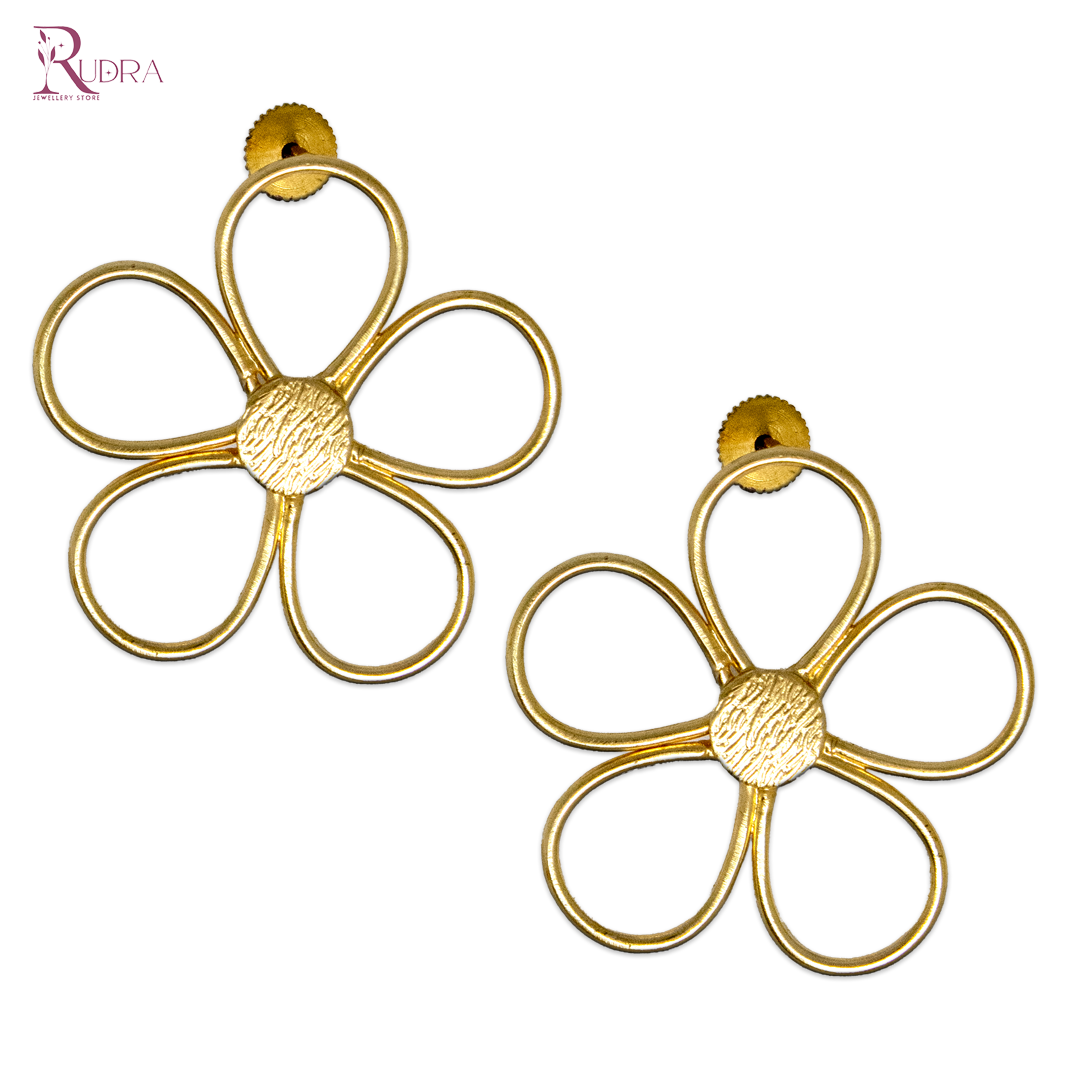 Floral Essence Open-Loop Stud Earrings