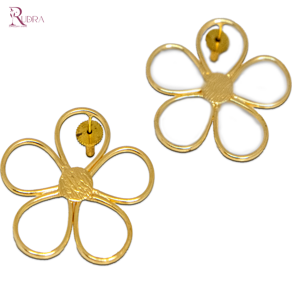 Floral Essence Open-Loop Stud Earrings