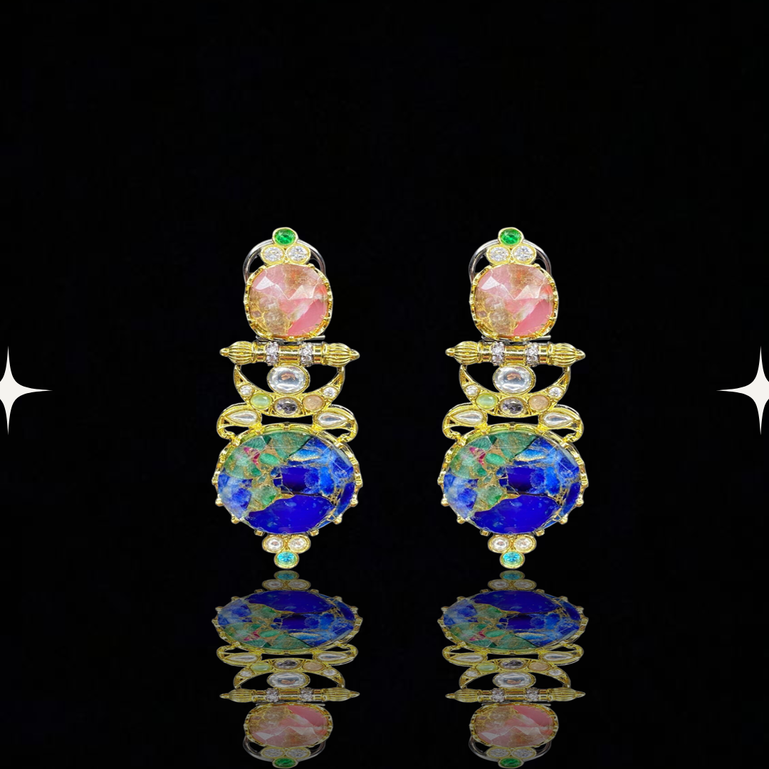 Celestial Radiance Mosaic Earrings