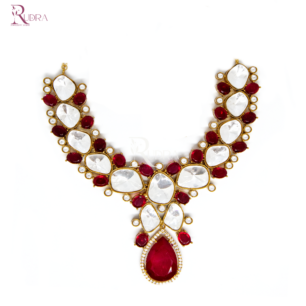 Polki and Kundan Fusion Necklace Set