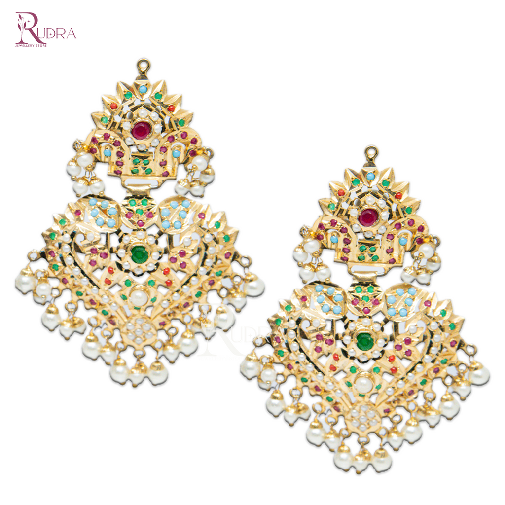 Royal Jadau Drop Earrings