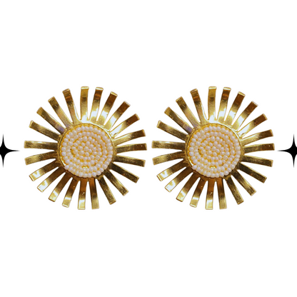 Sunbeam Pearl Stud Earrings