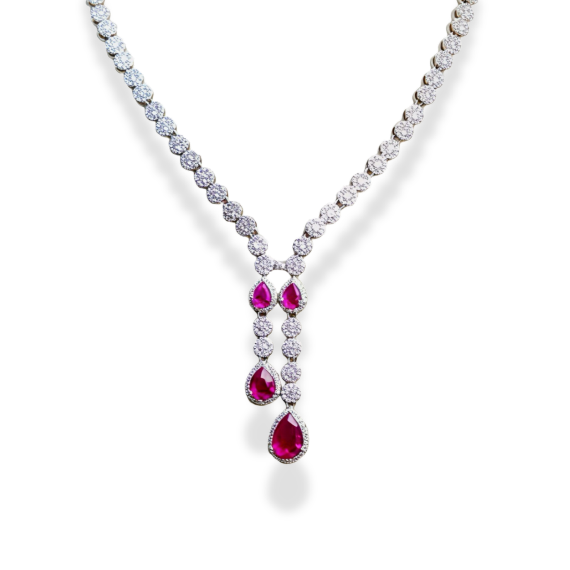 American Diamond Teardrop Set