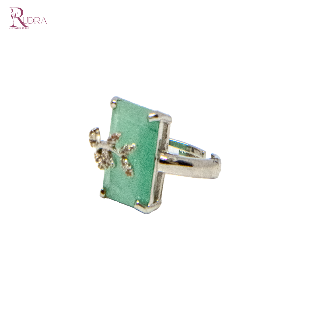 Leaf Gemstone Ring