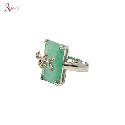 Leaf Gemstone Ring