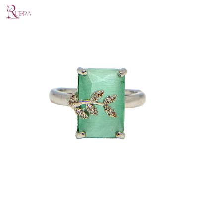 Leaf Gemstone Ring