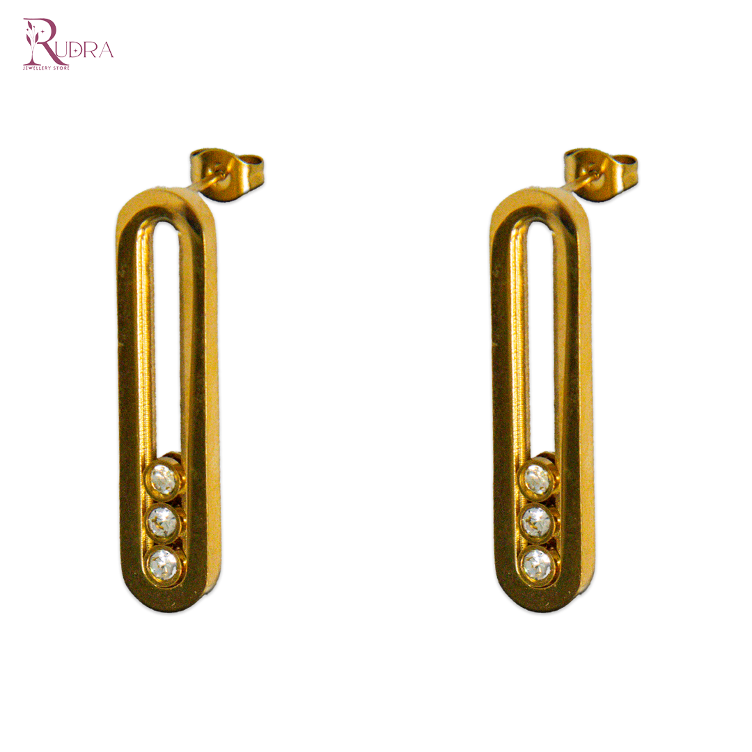 Sleek Zirconia Earrings