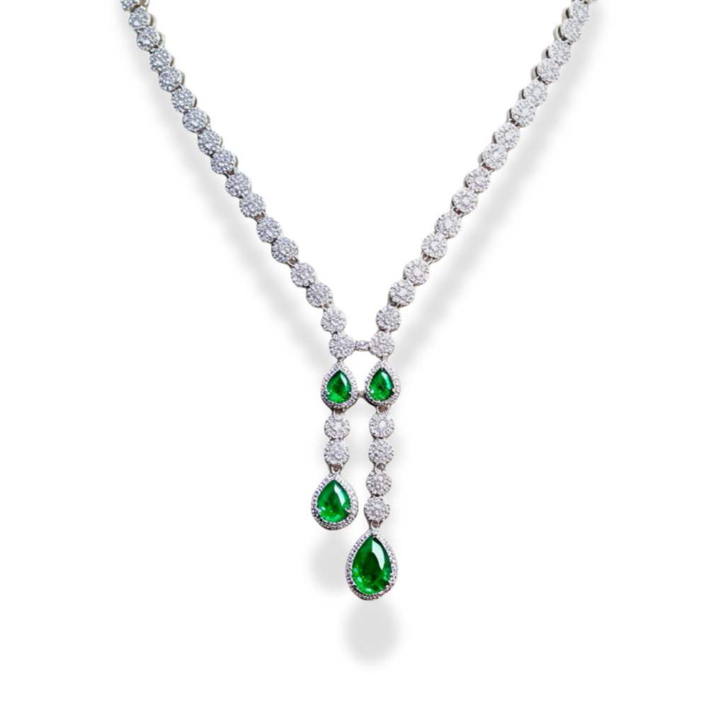 American Diamond Teardrop Set