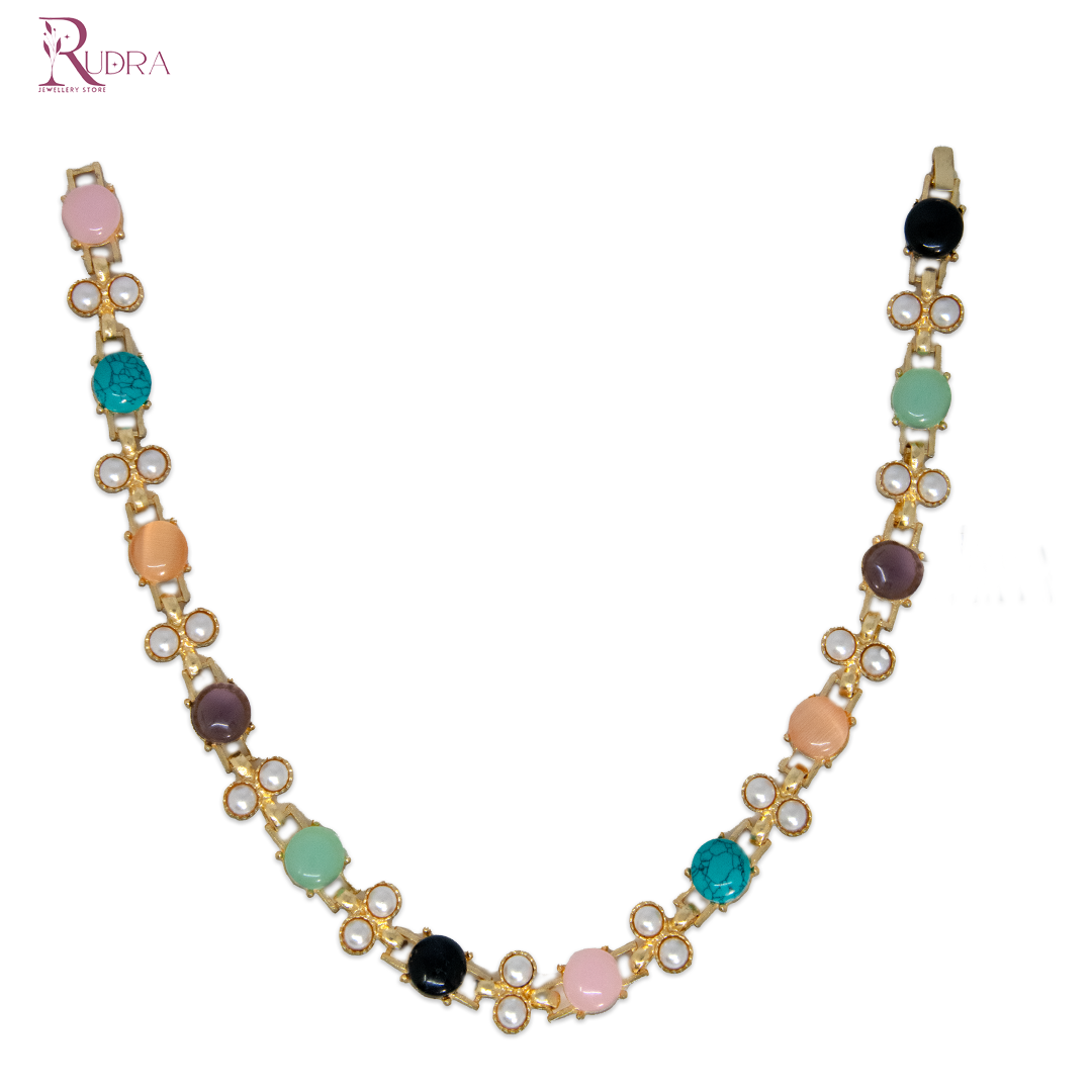 Multi-Stone Elegance Collar Necklace