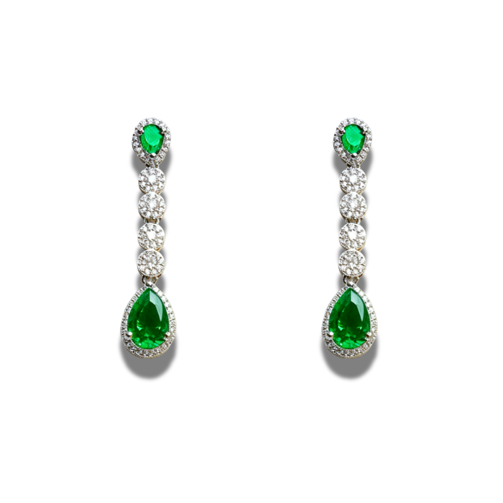 American Diamond Teardrop Set