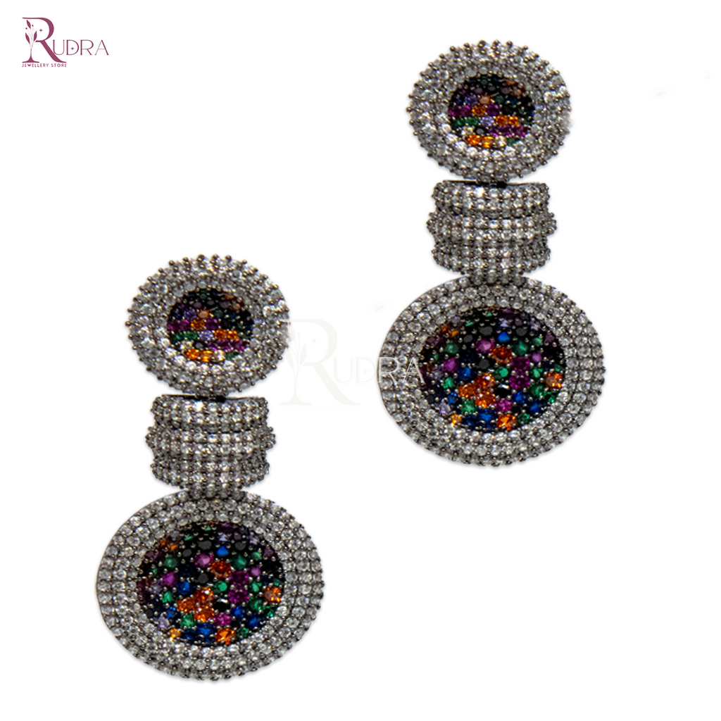 Psychedelic Kaleidoscope Drop Earrings