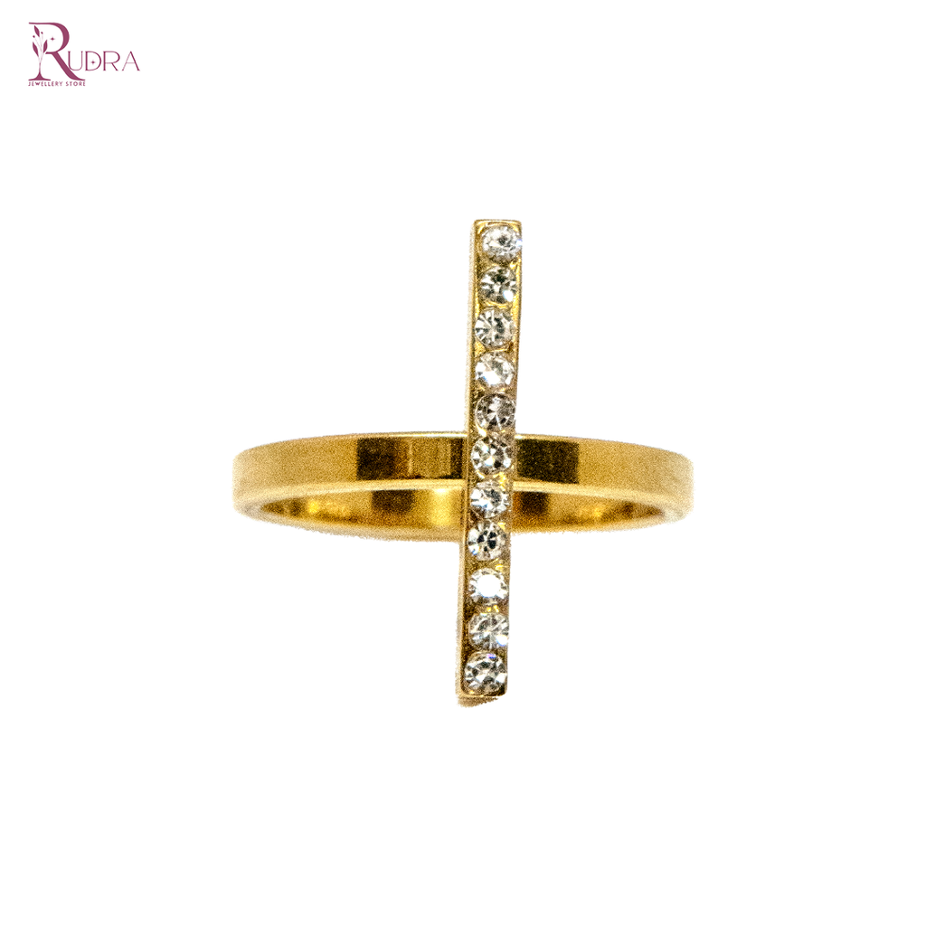 Minimalist Bar Textured Ring