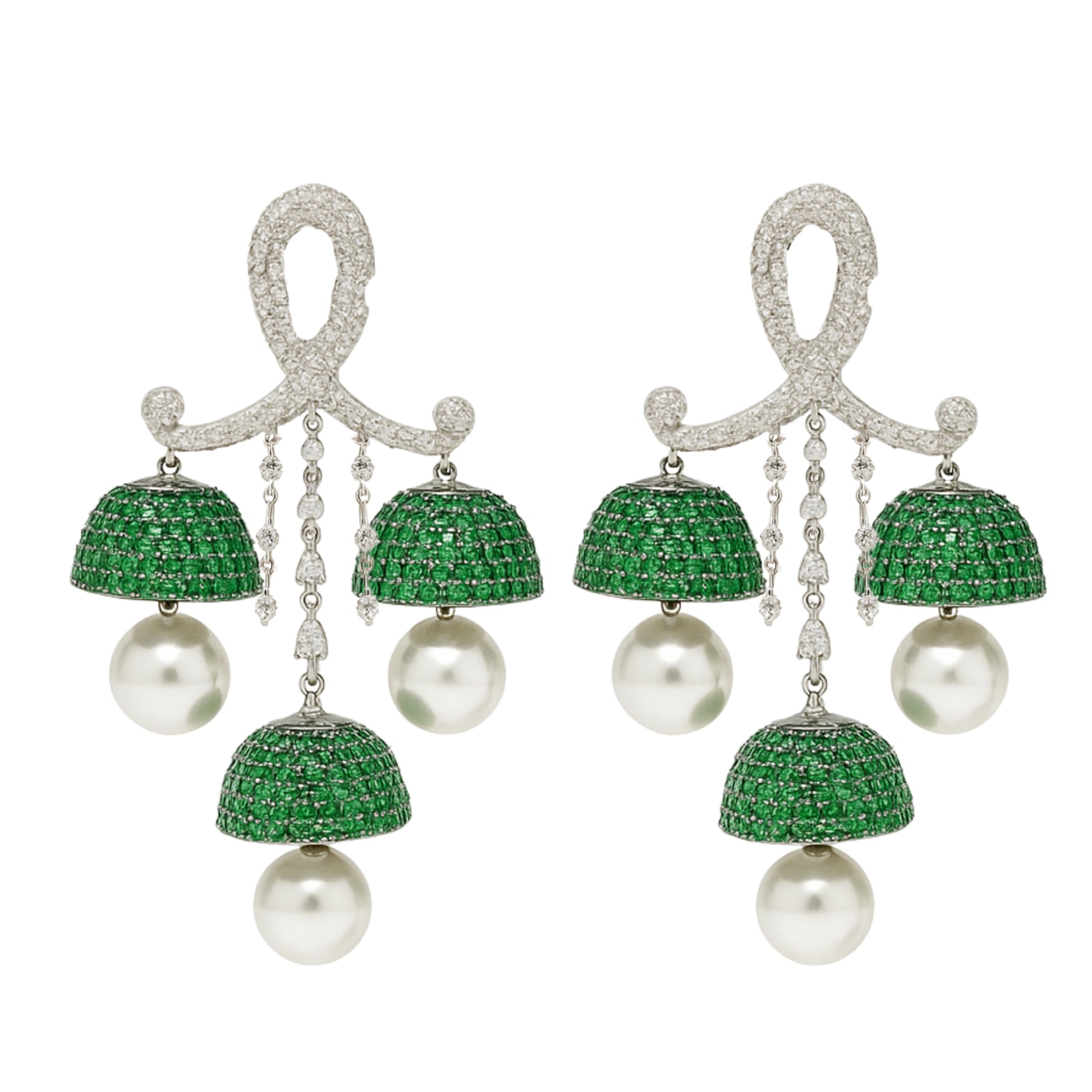 Crystal Pearl Drop Earrings