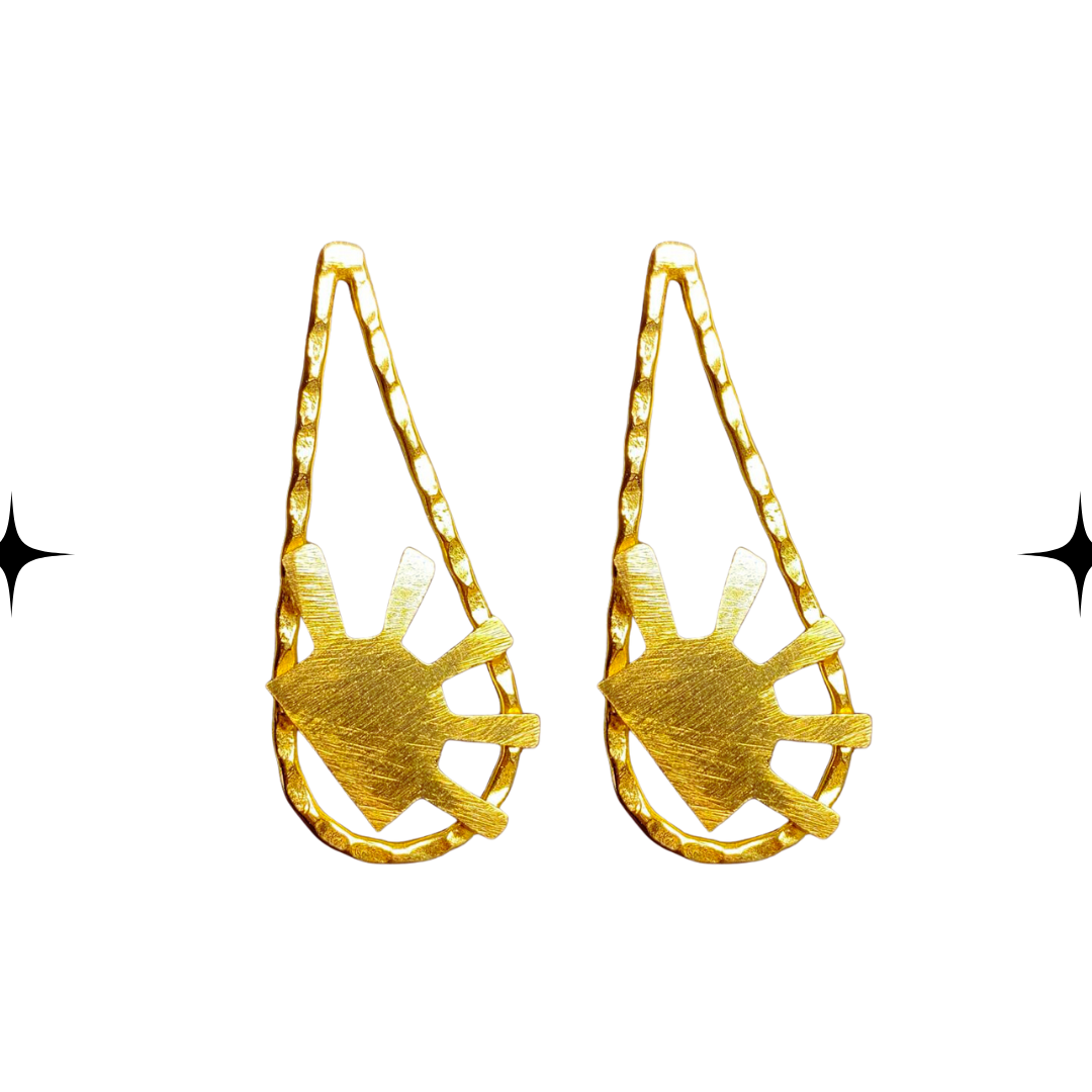 Golden Sunrise Arch Earrings