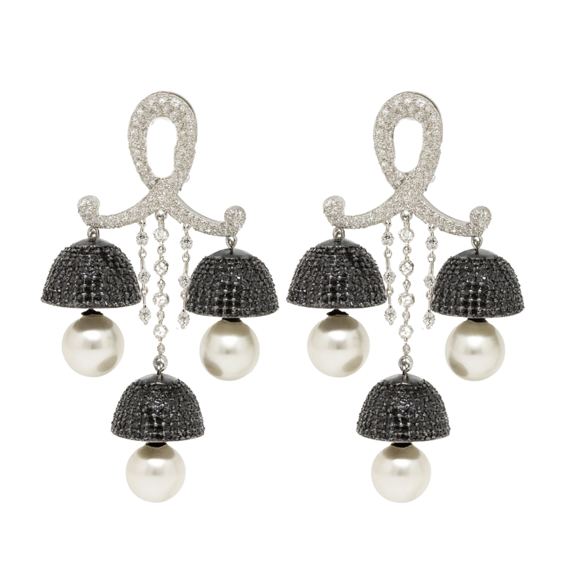 Crystal Pearl Drop Earrings