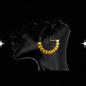 Golden Semicircle Coin Hoops