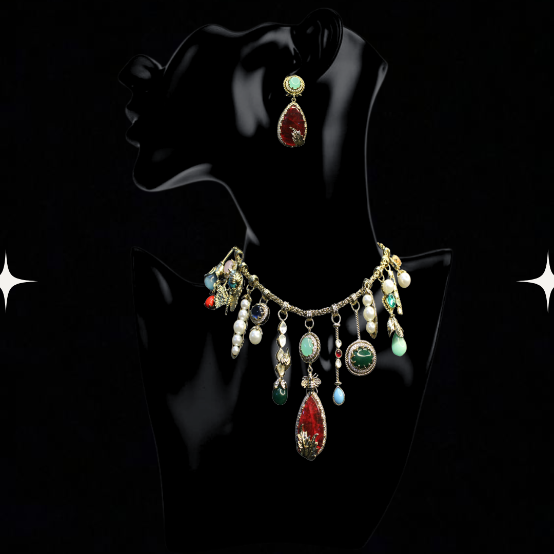 Rudra Jewel Charm Necklace Set