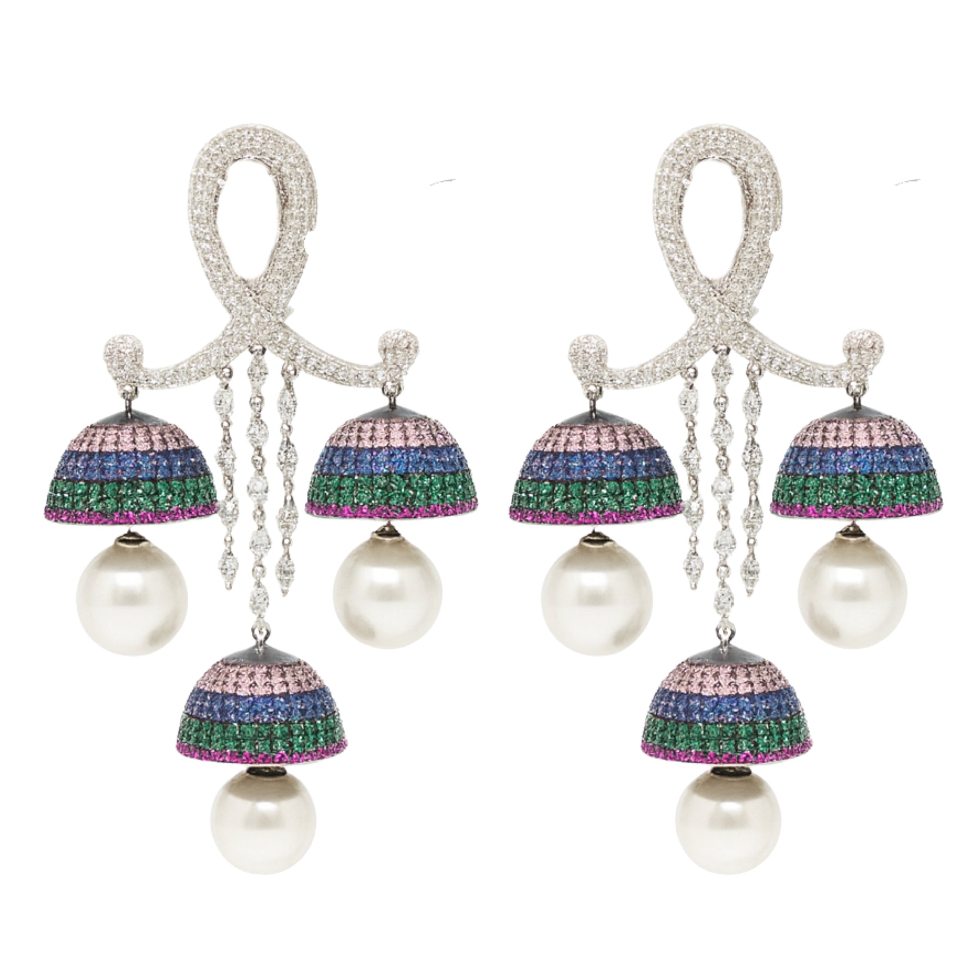 Crystal Pearl Drop Earrings