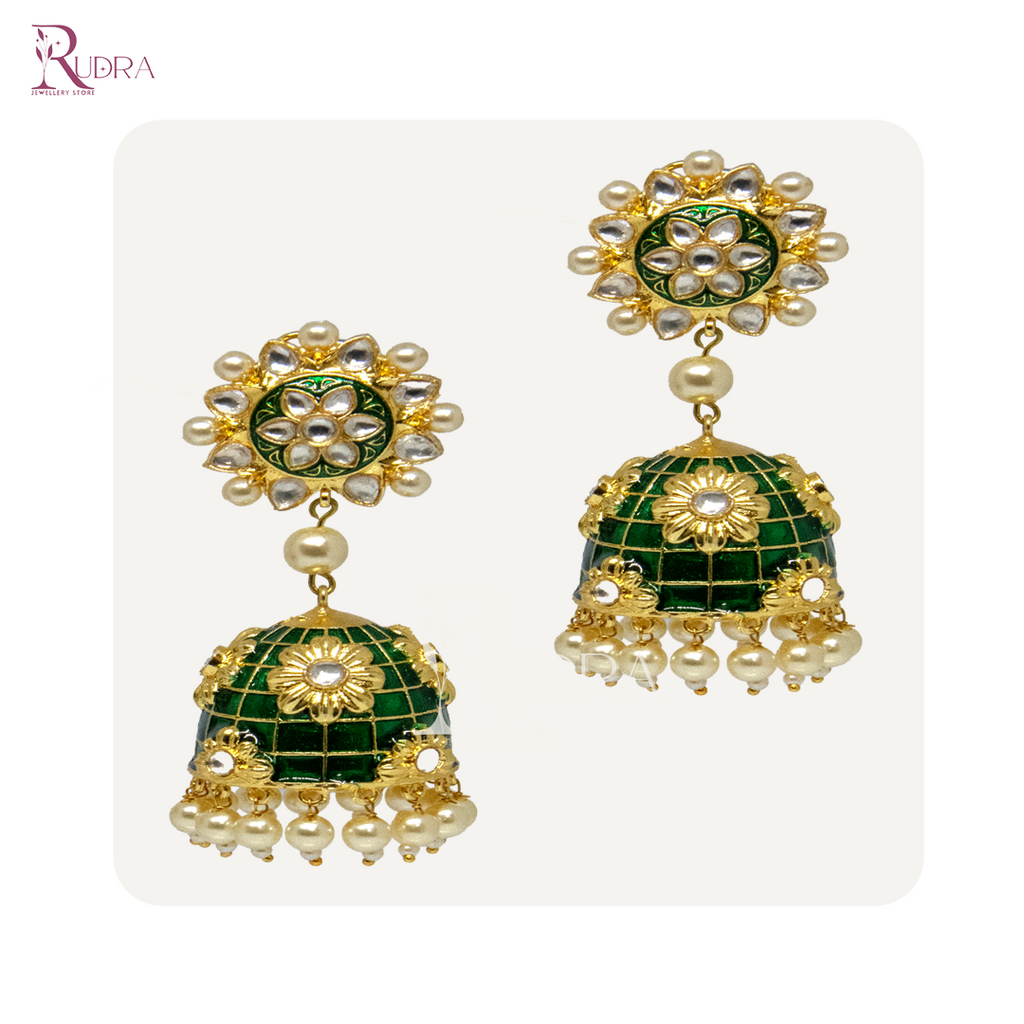 Floral Elegance Jhumkas