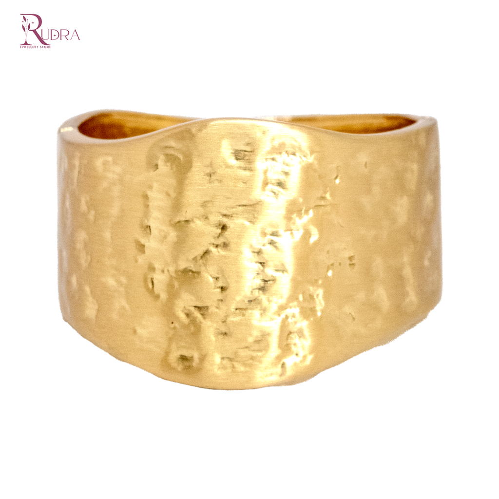 Hammered Cuff Bracelet – Handcrafted for Elegance-18ct Gold Vermeil Plated