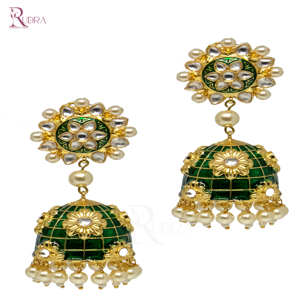 Floral Elegance Jhumkas