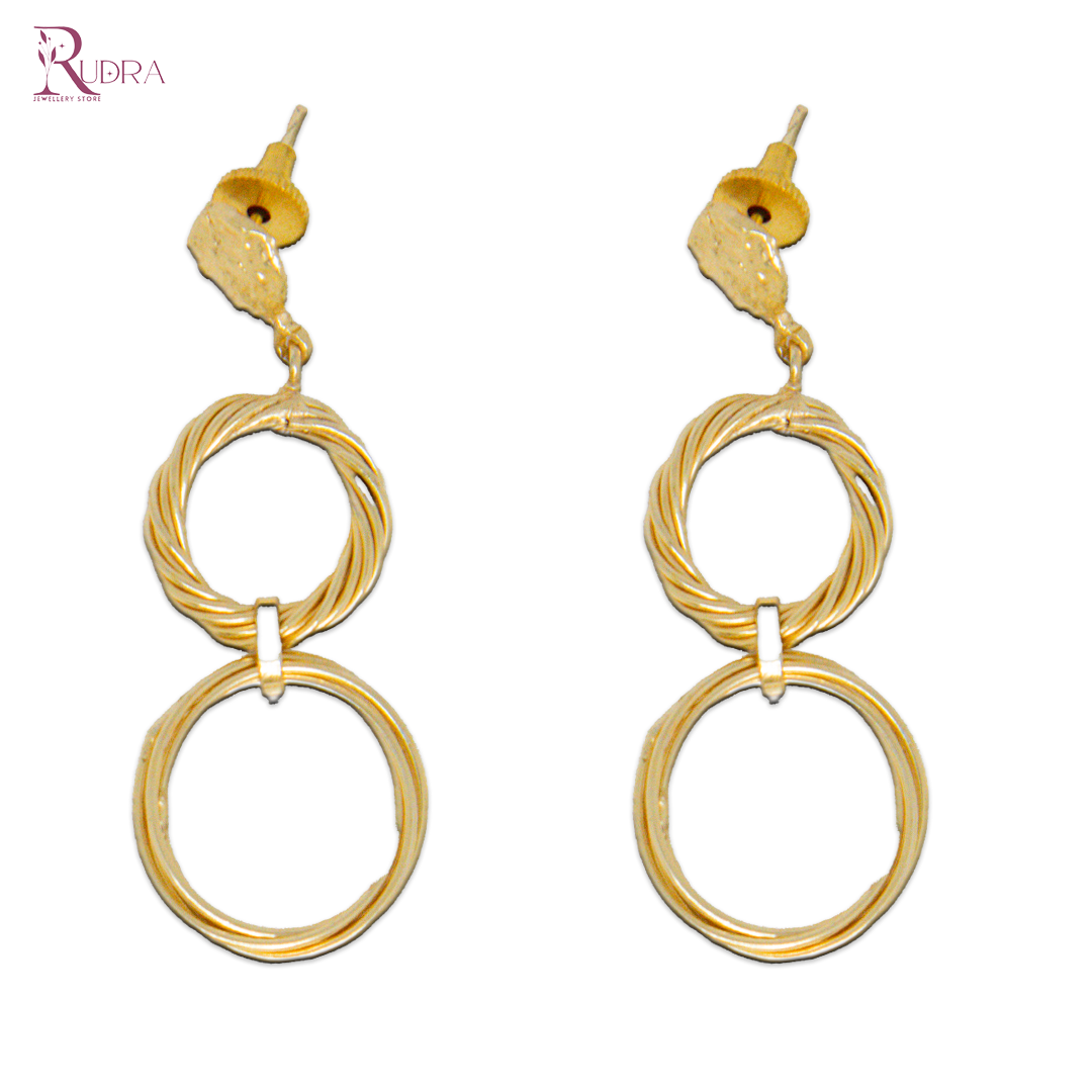 Twisted Hoop Drop Earrings