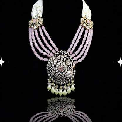 Graceful Swan Kundan Necklace Set