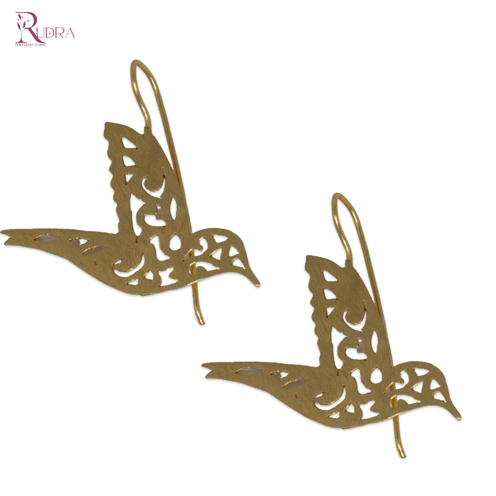 Golden Bird Silhouette Earrings