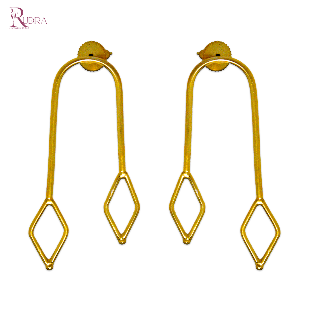 Minimal Gold Hook Earrings