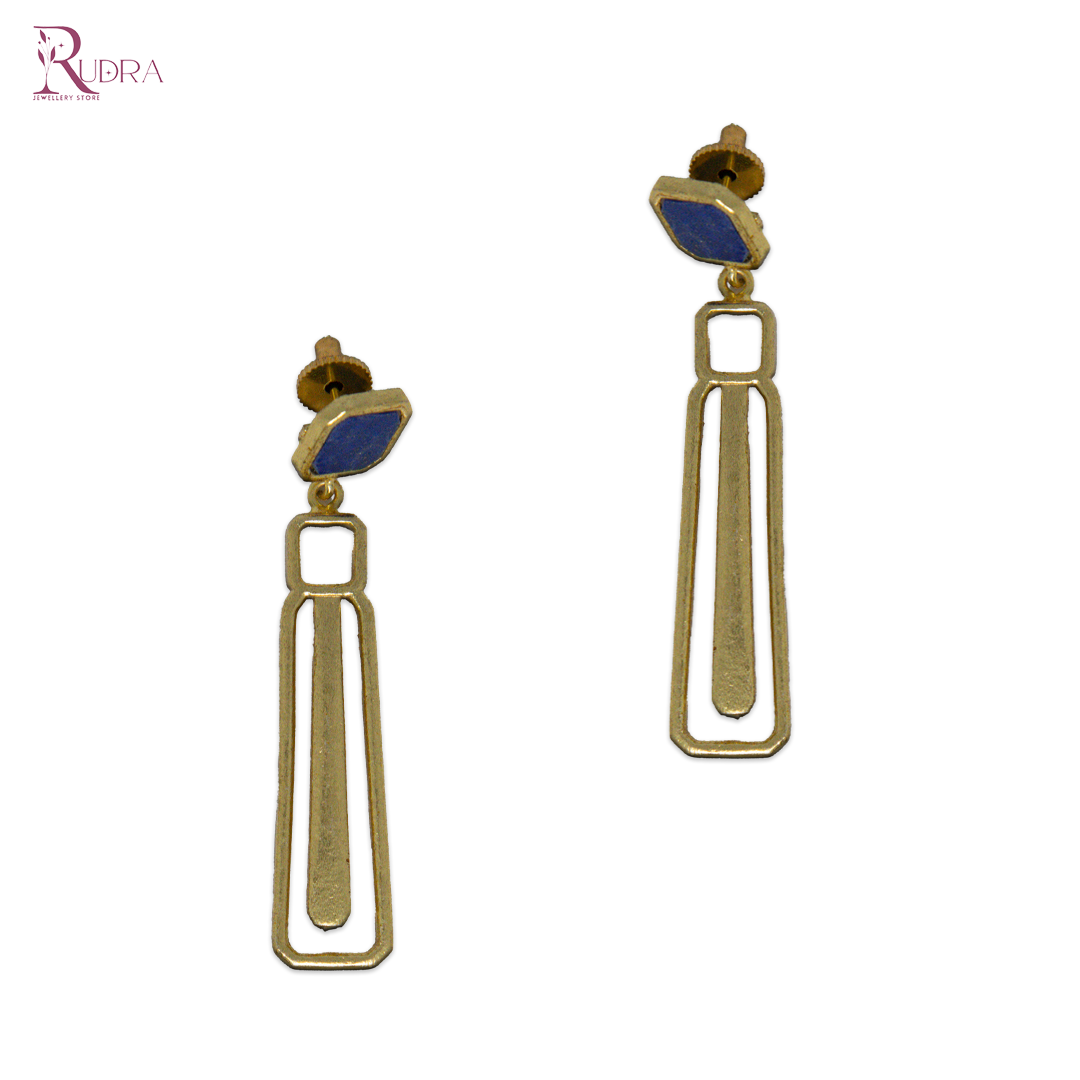 Modern Geometry Enamel Drop Earrings