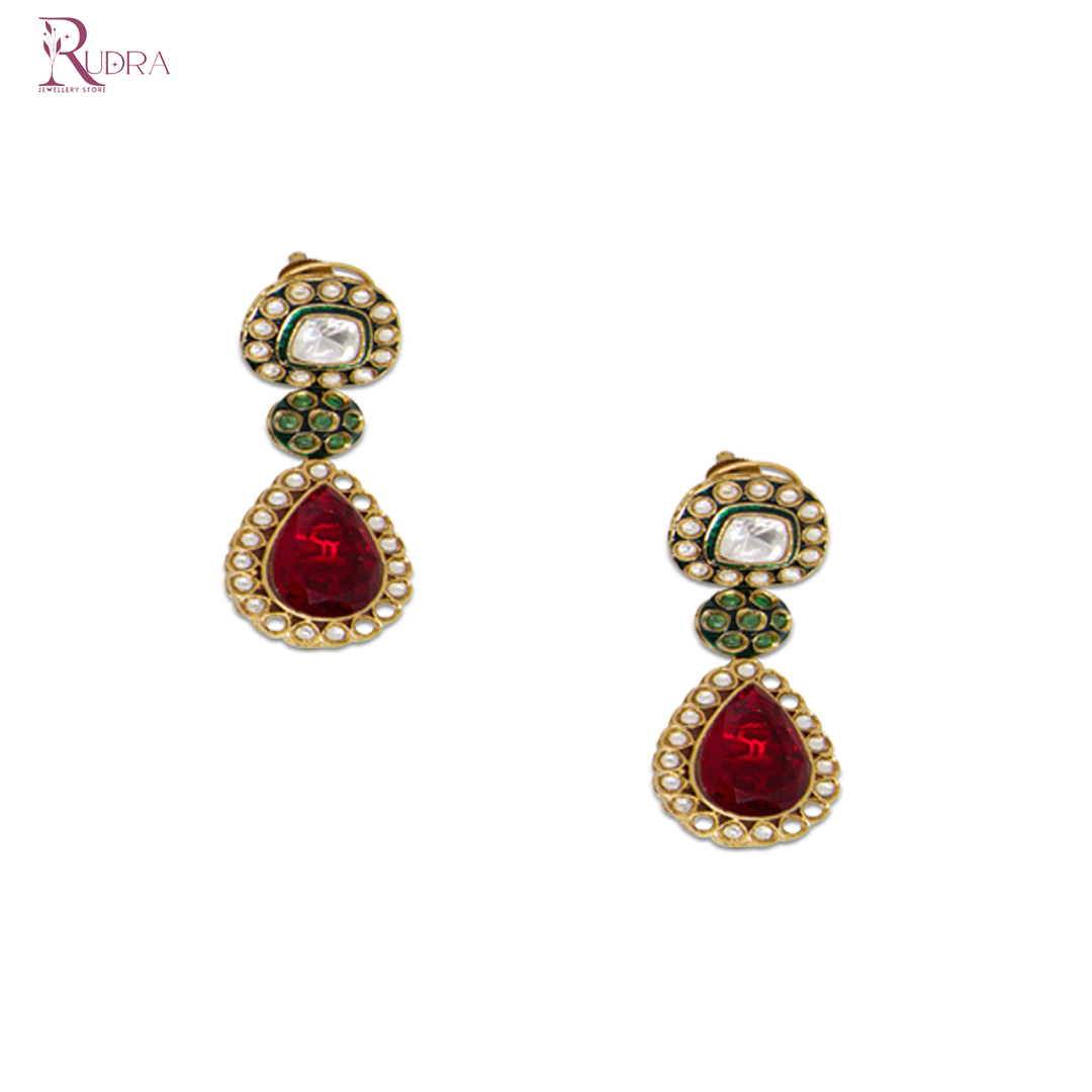Royal Kundan Meenakari Necklace Set with Maang Tikka