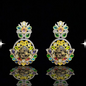 Royal Spectrum Mughal Stone Earrings