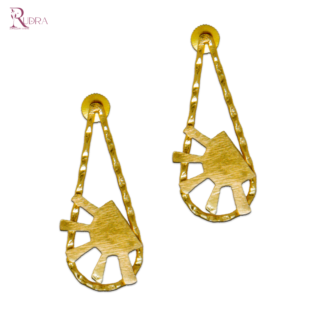 Golden Sunrise Arch Earrings