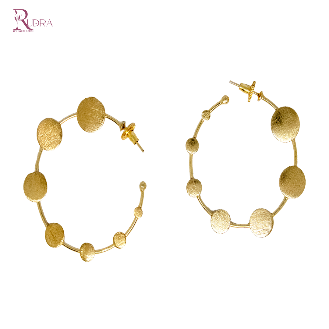Golden Orbit Hoop Earrings