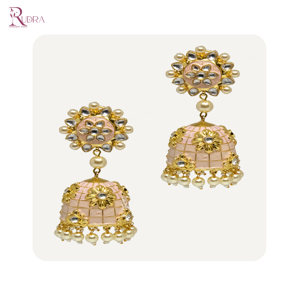 Floral Elegance Jhumkas