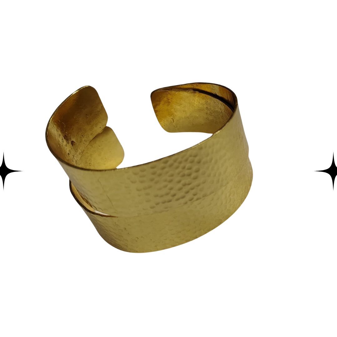 Sleek Twisted Gold Cuff Bracelet