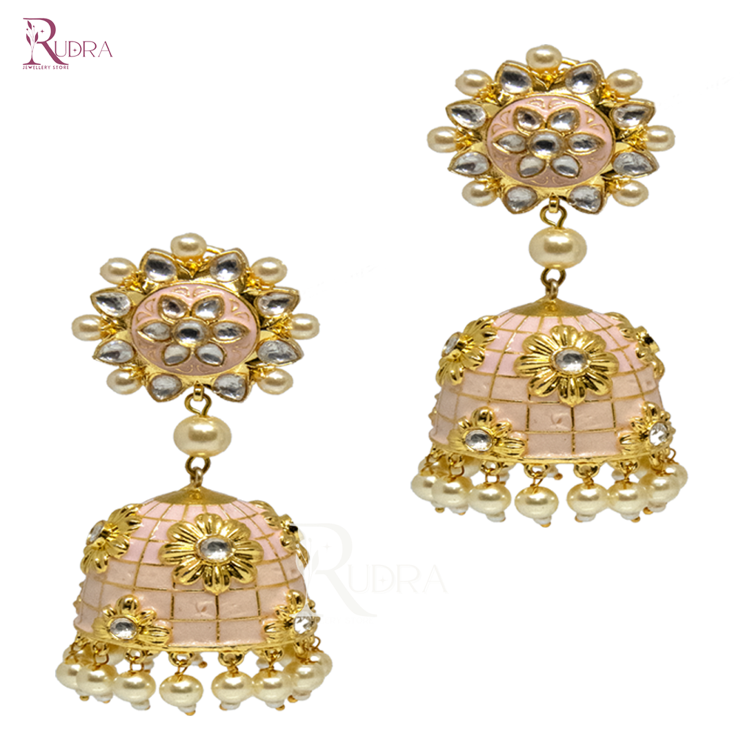 Floral Elegance Jhumkas