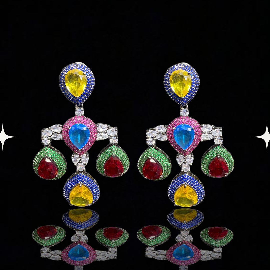 Radiance Royale Psychedelic Danglers