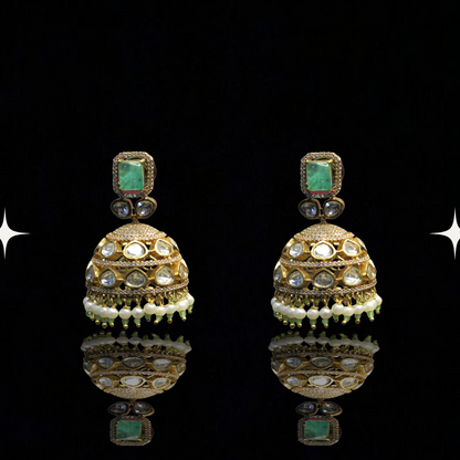 Regal Kundan & Emerald Necklace Set