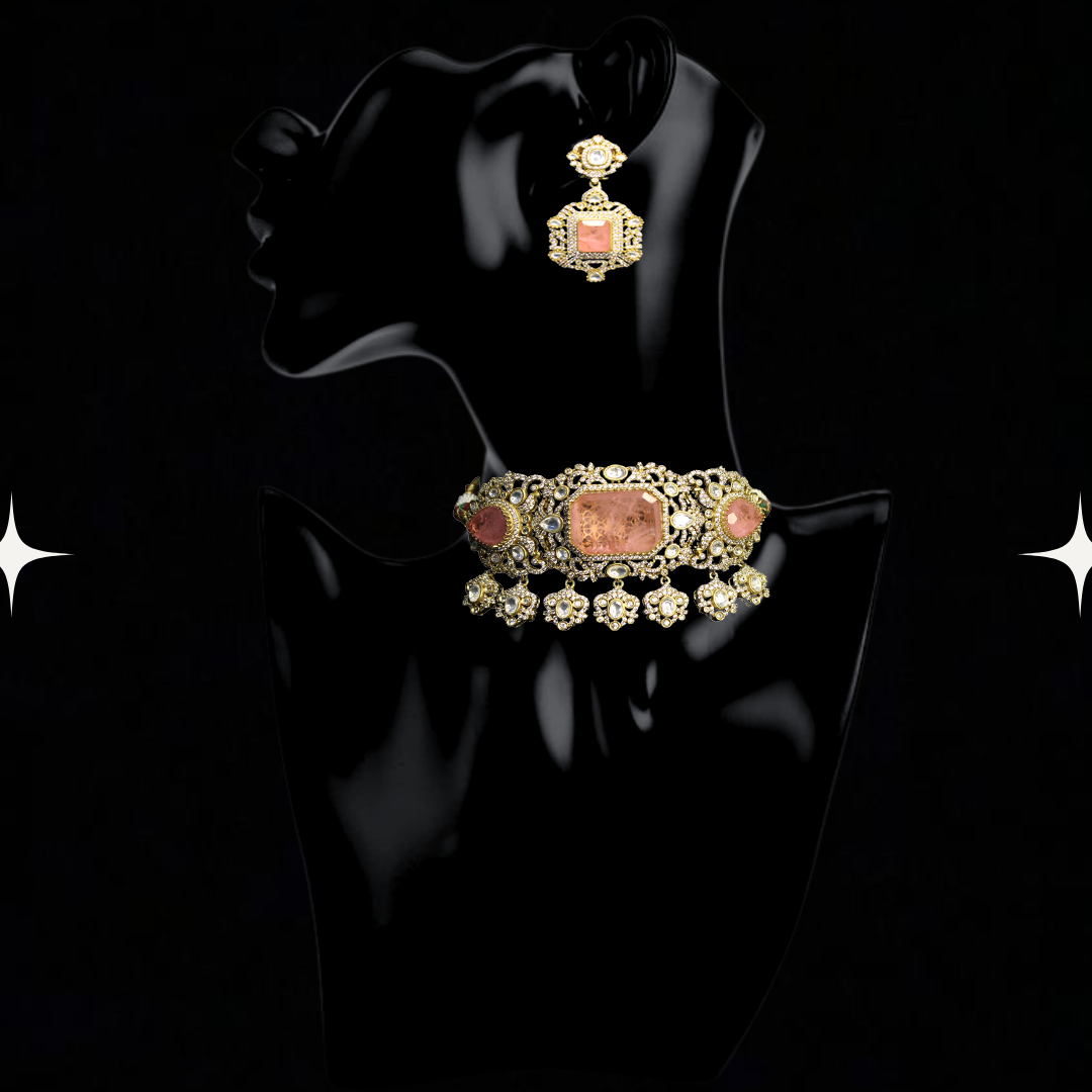 Radiant Rose Kundan Choker Set