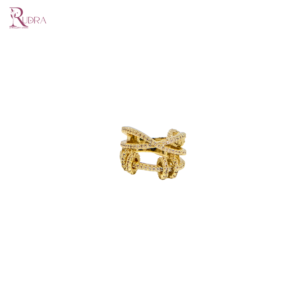 Golden Embrace Twisted Layered Vermeil Ring