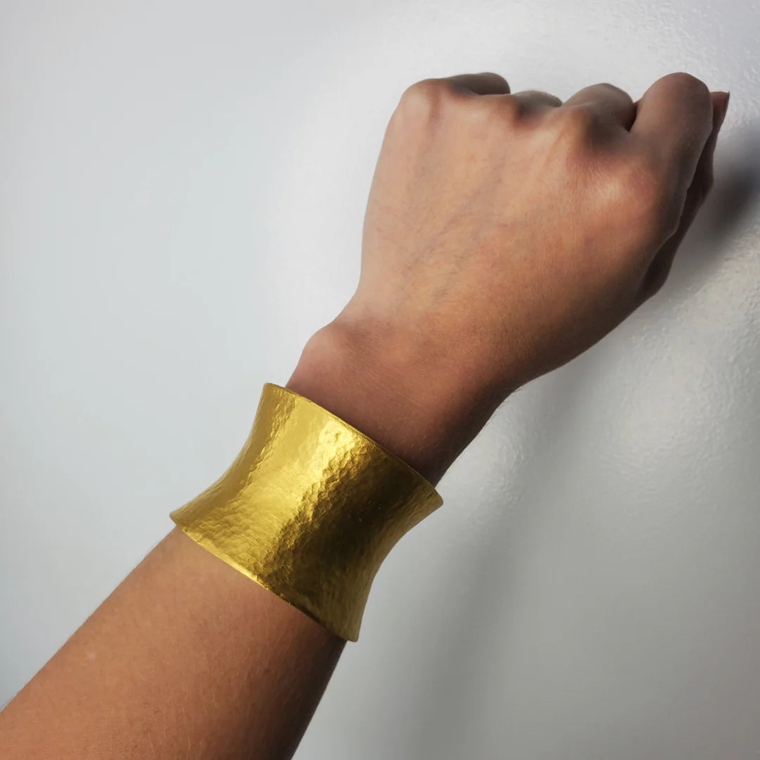 Classic Sculpted Gold Cuff Bracelet
