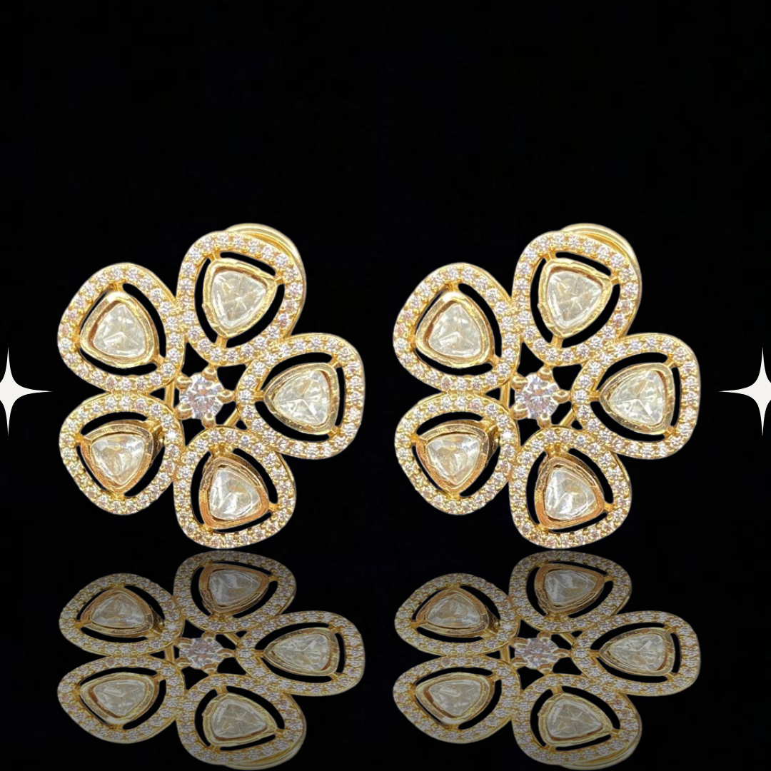 Radiant Kundan Bloom Earrings