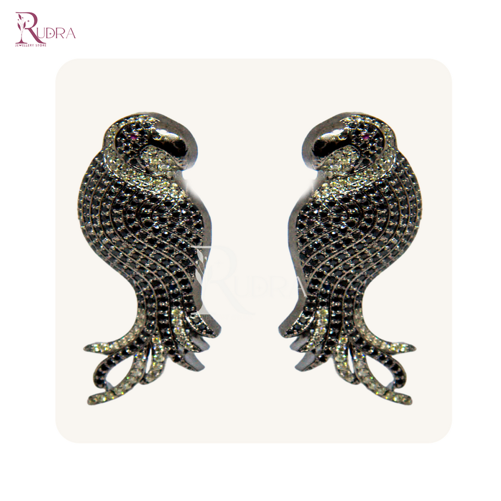 Psychedelic Parrot Glam Earrings